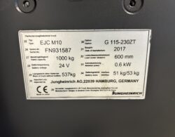 22. Jungheinrich EJC M10 Stapelaar - Hefx 2.JPG